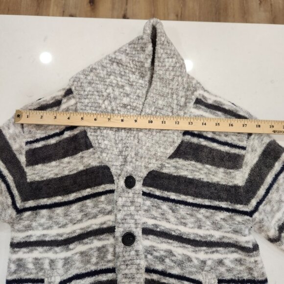 Vintage Gelato Pique Cardigan Sweater Mens Medium Terry Cloth Preppy Striped - Picture 8 of 12